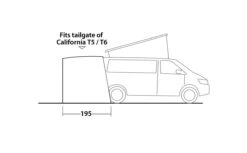Easy Camp Crowford Rear Tailgate Awning -Cheap Cook N Camp Store 120380 Crowford Drawing Elevation4