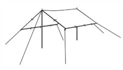 Robens Tarp 3 X 3m -Cheap Cook N Camp Store 130108 Tarp 3x3 m Drawing Perspective 2
