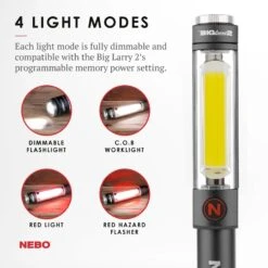Nebo Big Larry™ 2 9 Nebo Big Larry™ 2 -Cheap Cook N Camp Store 6737 Gray Light Modes 01 1800x1800 2b8ef0b3 67c6 4410 a95b 5c620f8cd83f