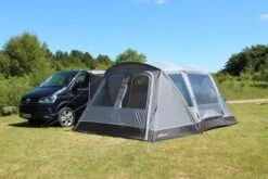 Outdoor Revolution Cayman Curl Low Air Drive Away Awning 2022 -Cheap Cook N Camp Store CaymanCurl2022wPorchDoorHERO