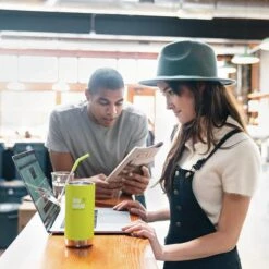 Klean Kanteen Insulated TK Wide With Café Cap 355ml - Berry -Cheap Cook N Camp Store K12TKWPCC JP LS coffee working lifestyle