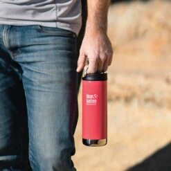 Klean Kanteen Insulated TK Wide With Café Cap 473ml - Brushed Steel -Cheap Cook N Camp Store K16TKWPCC MP LS holding loop lifestyle