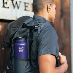 Klean Kanteen Insulated TK Wide With Café Cap 946ml - Black -Cheap Cook N Camp Store K32TKWSSL KM insulated 32oz bottle backpack lifestyle 1