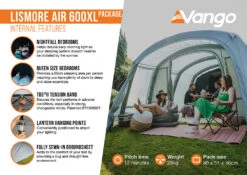 Vango Lismore Air 600XL Tent Package -Cheap Cook N Camp Store Lismore Air 600XL Package2