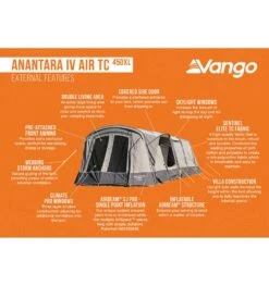 Vango Anantara Air TC 450XL Tent -Cheap Cook N Camp Store anantara iv air tc 450xl 3