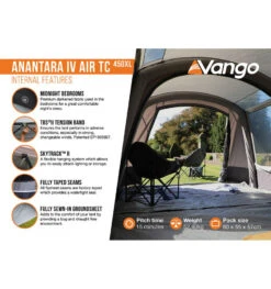Vango Anantara Air TC 450XL Tent -Cheap Cook N Camp Store anantara iv air tc 450xl 4