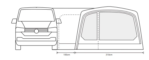Outdoor Revolution Movelite T4E Mid Drive Away Awning - 220 To 255cm 2 Outdoor Revolution Movelite T4E Mid Drive Away Awning - 220 To 255cm - Image 2