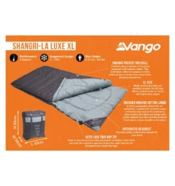 Vango Shangri-La Luxe XL Single Sleeping Bag -Cheap Cook N Camp Store shangri la luxe xl 4